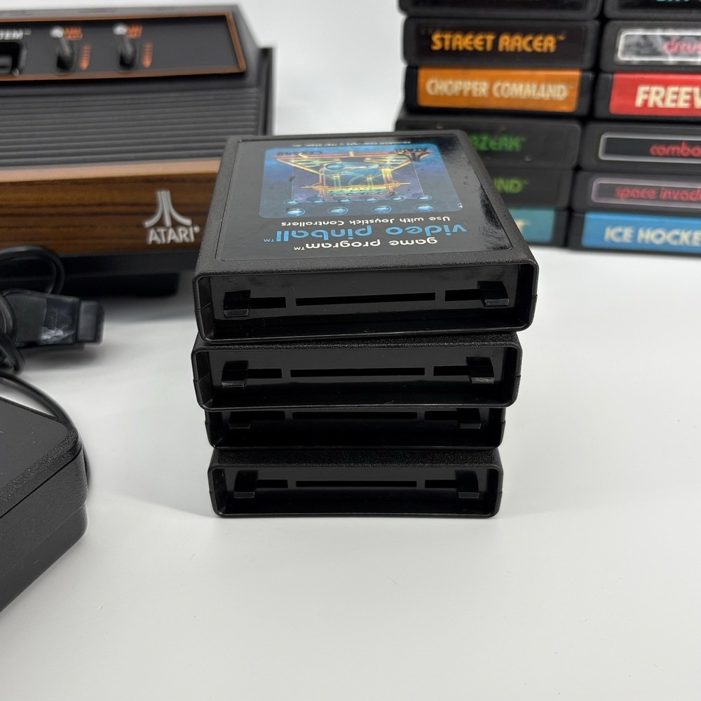 Atari 2600A 4-Switch Gaming Console System with Game Lot 19 Games Read Ds! - Picture 5 of 16